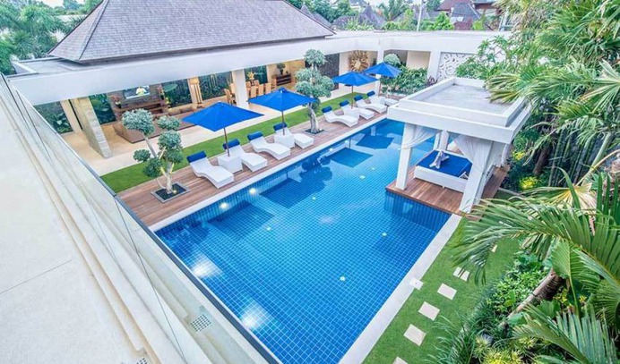 This 5 bedroom luxury family villa located in the chic Seminyak precinct of Petitenget, the villa is a brand new contemporary villa offering five spacious guest suites, luxurious indoor outdoor living features, surrounding a large pool and landscaped grounds.