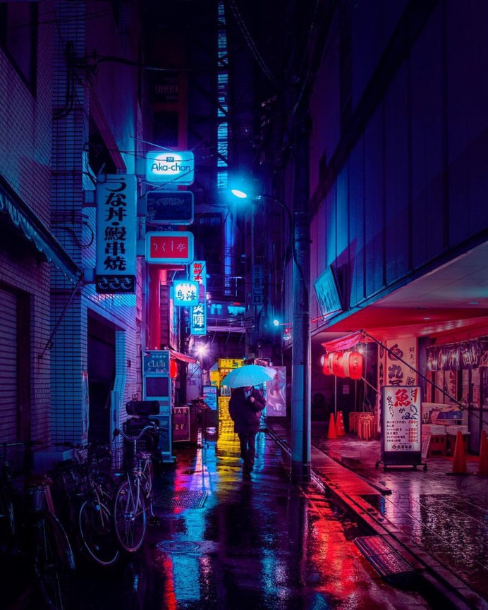 Cyberpunk and Electric Nights of Tokyo by Liam Wong