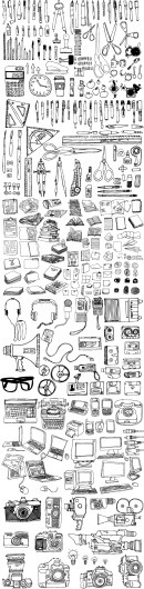 FNM identity on the Behance Network #computer #camera #pens #office #erasers #scissors #cellphone #pencils #paper