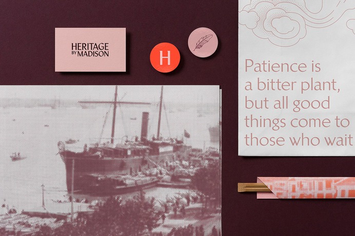 Heritage by Madison Branding - Mindsparkle Mag Re| Sydney, Richard Davies, Maxine Allen & Emily Sneddon designed the branding for Heritage by Madison #logo #packaging #identity #branding #design #color #photography #graphic #design #gallery #blog #project #mindsparkle #mag #beautiful #portfolio #designer