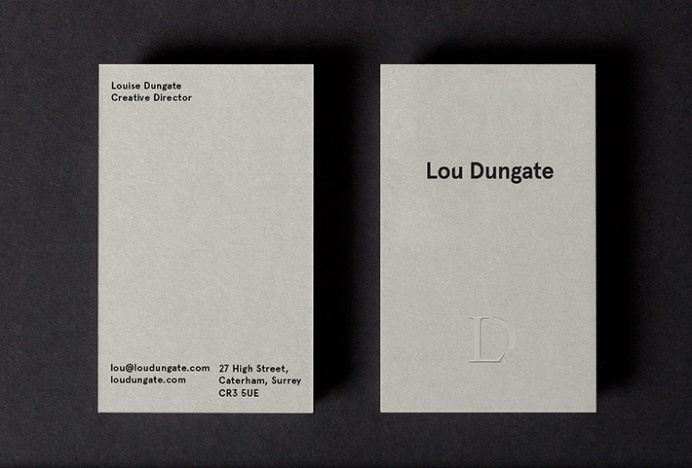 Lou Dungate by Surface and Form #logotype #logo #typography #business card #print