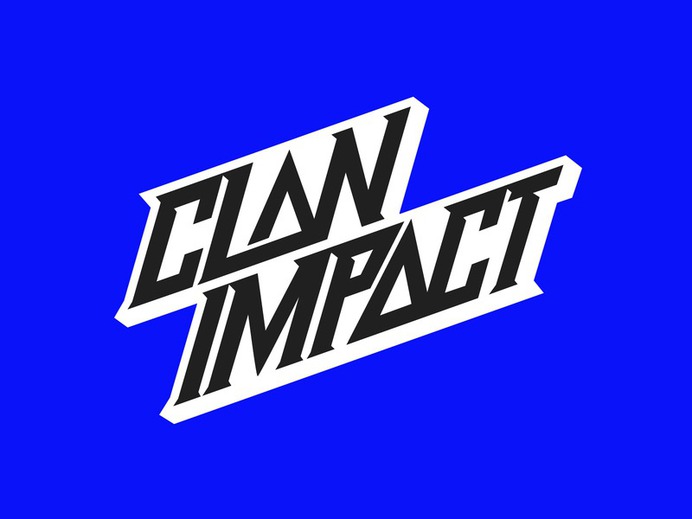 Clan Impact - Logo for E-Sports Organization fashion packaging mark clothing streetwear design typo identity branding sketches free type script font typography logotype logo lettering hand lettering calligraphy