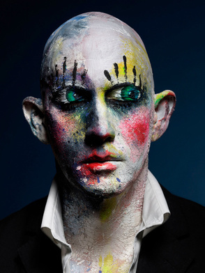 Clown Face self Portrait by PEROU #portraits #celebrity #photography