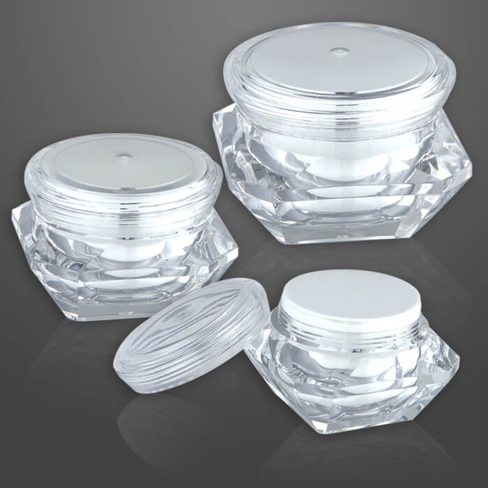 Diamond Shape Acrylic Cream Jar