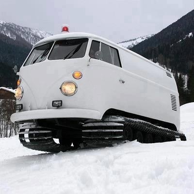 VW Snow tracks from VW van photo #tracks #van #vw #snow