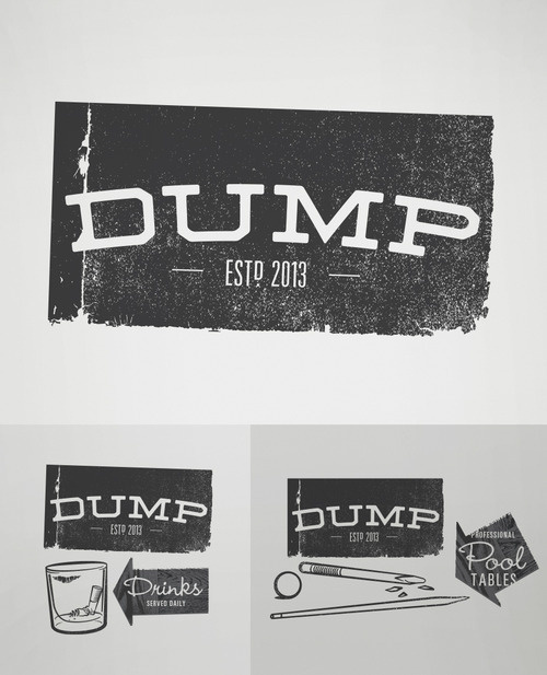 personal, logo, bar, Dump, rough,