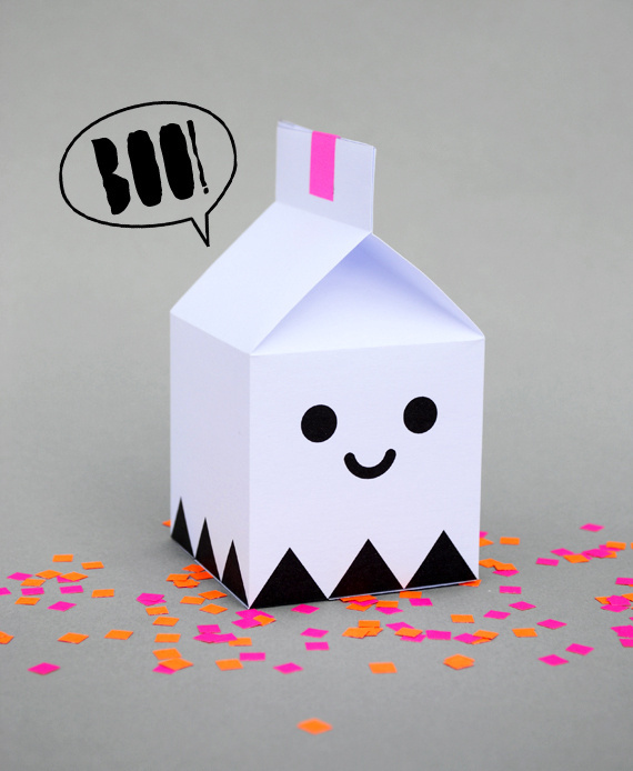 Ghost treat boxes by minieco #gift #tutorial #sweets