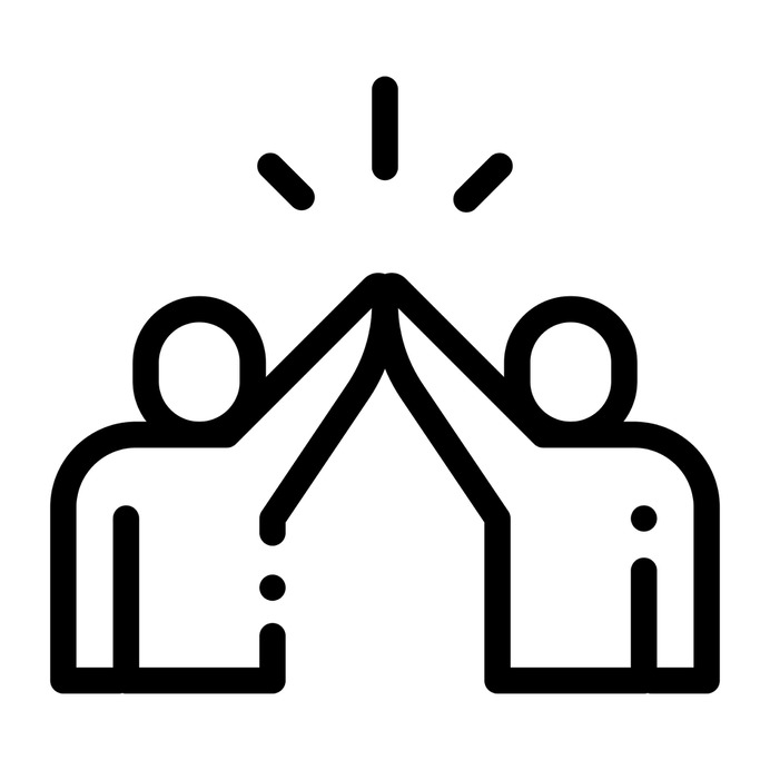 See more icon inspiration related to trust, relationship, hand, friendship, user, hands and gestures, high five, salutation, greeting, friends and gestures on Flaticon.