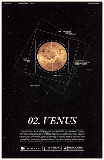 Venus - Under the Milky Way - Ross Berens #venus #space #posters #typog #planets #typography