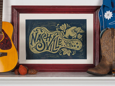 Nashville Song Bird - Block Print #lockups