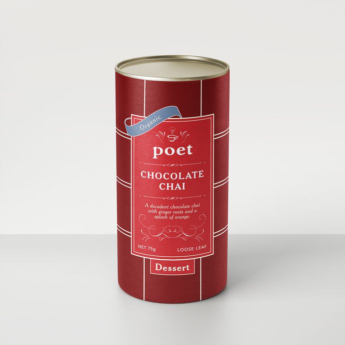 Poet tea canister on Behance