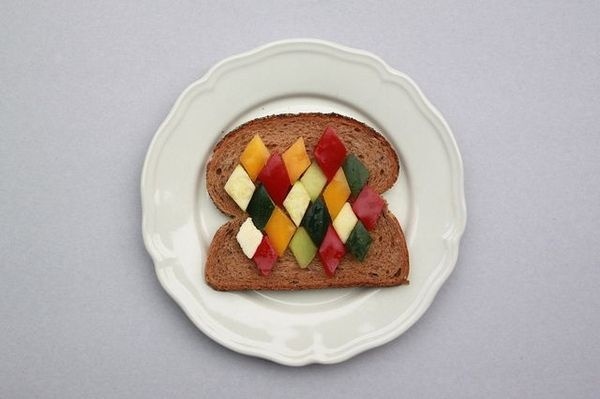 Sandvwich by Sabine Timm #sandwich #plate #pattern #food