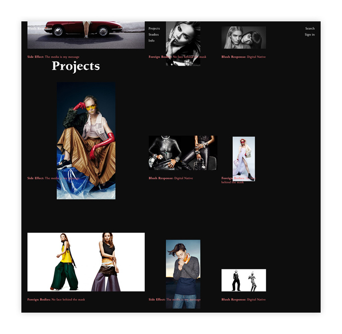 Blush Response. A grid exploration initiative. on Behance