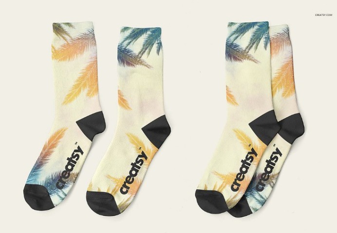 Editable Socks Mockup PSD