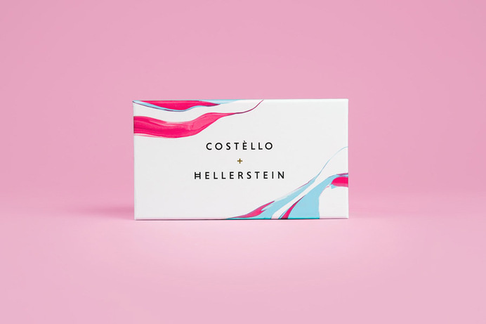 New logo and packaging design by Robot Food for artisanal chocolate truffle business Costello + Hellerstein #pink #colour