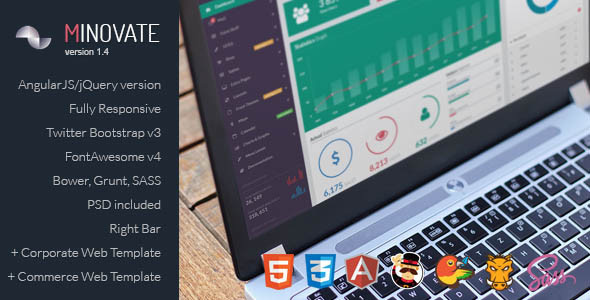 Responsive Admin Template with AngularJS