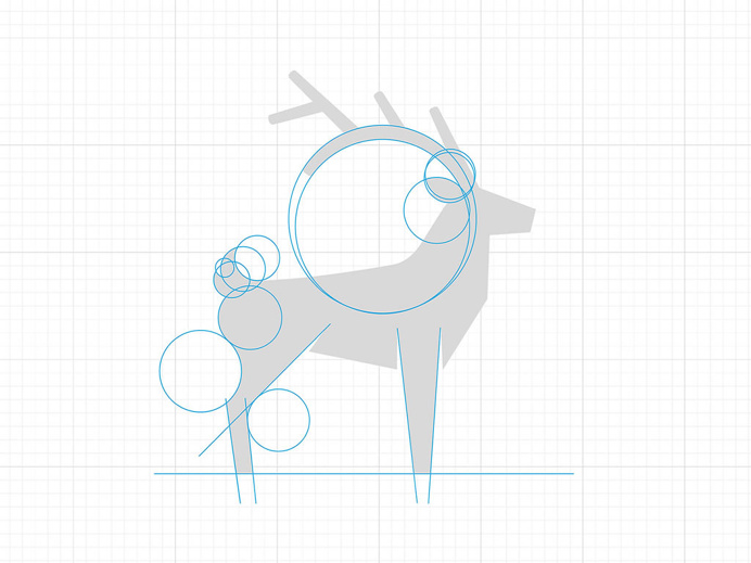 Blue Stag #construction #geomatery #logo #identity #animal #stag #icon #branding #mark