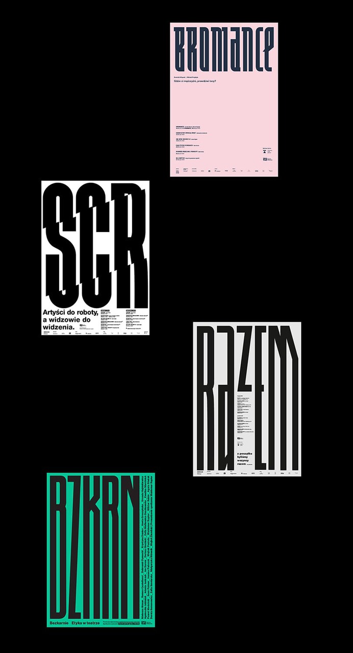 Independent Theatre Display Fonts - Mindsparkle Mag Independent Theatre Display Fonts by mood agency & Jakub Haremza. "We continue our creative cooperation with the Theater Company the Progress Scene, located in Poznań, Poland. #logo #packaging #identity #branding #design #color #photography #graphic #design #gallery #blog #project #mindsparkle #mag #beautiful #portfolio #designer