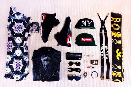 shoes:jordan6,hat:40oz,supreme,accessory:chanel,hermes,ysl,cartier,insta:@blvckgoldie #fashion #mens #photography