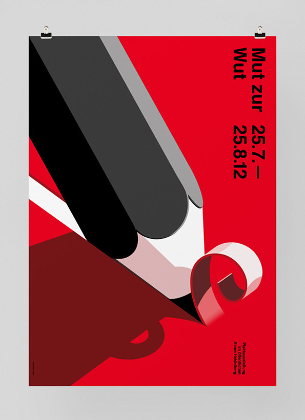 Mutzurwut_gross #vector #red #illustration #poster #pencil