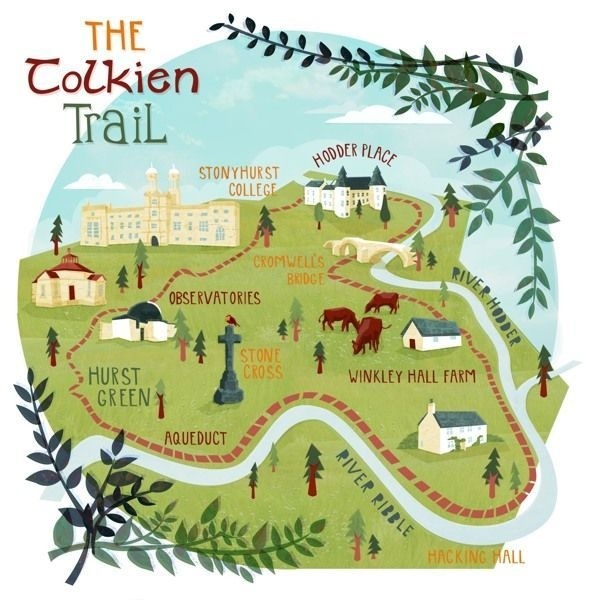 Tolkien trail kerryhyndman.co.uk #map