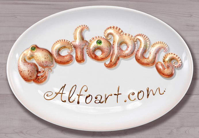Learn how to create 3d octopus text effect. This Adobe Photoshop tutorial teaches how to apply octopus skin texture and light reflections to #letters #tentacle #tutorial #octopus #food #sea #3d #pohotoshop