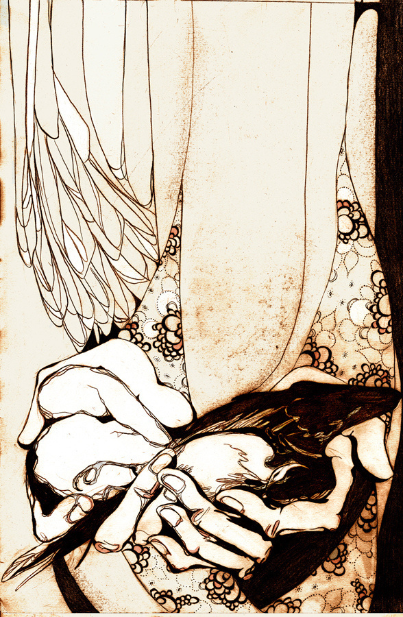 Kate Baylay's Ornate Illustrations | Hi Fructose Magazine #russia #hands #bird