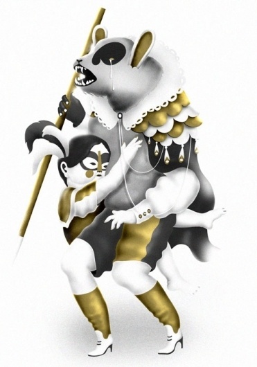 villesavimaa.com #savimaa #ville #girl #circus #fairytale #illustration #gold #bear #character