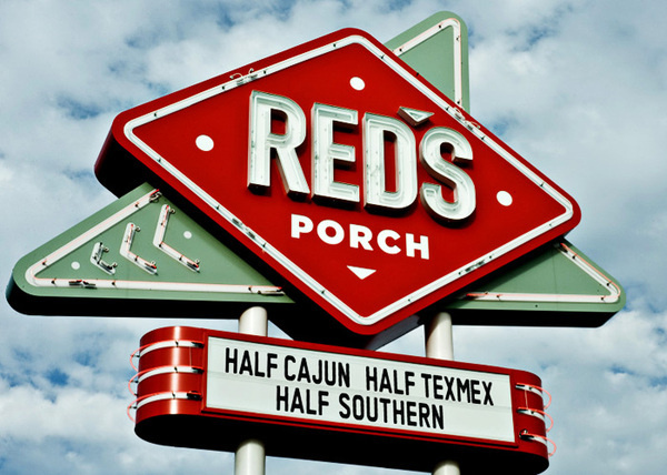 RED'S Porch : Come On In #sign #retro #marquee #restaurant