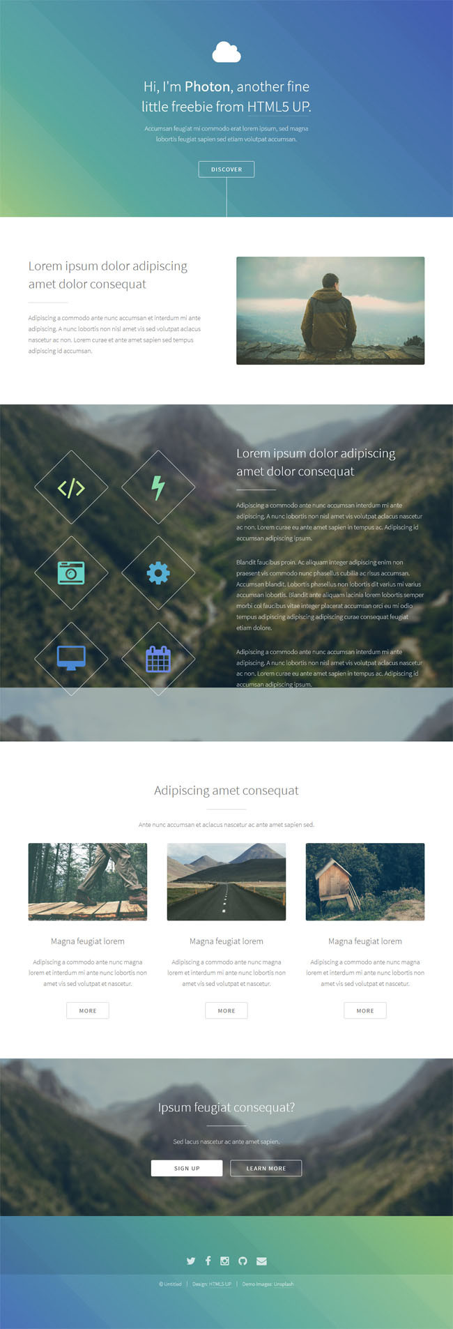 Photon : Free Responsive HTML5 Template