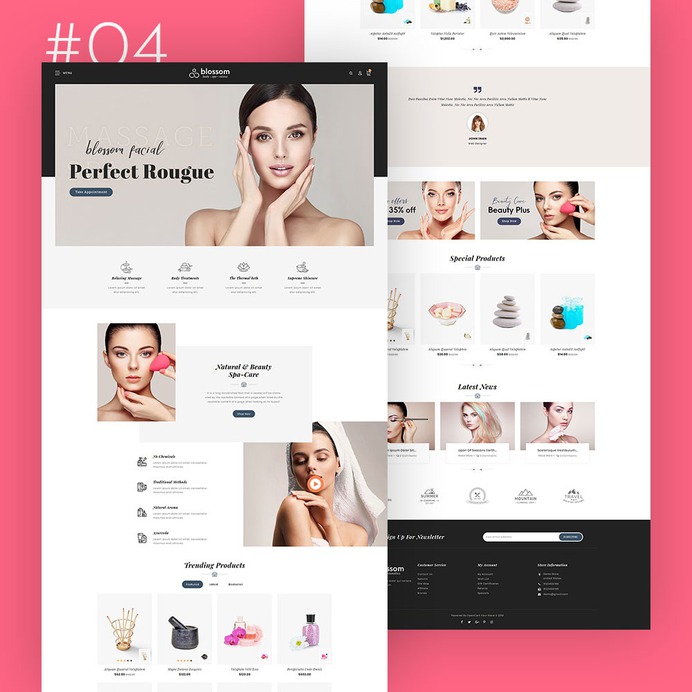 #Blossom #Beauty #Health & #Cosmetics - #Opencart #MultiPurpose #Responsive #Theme | #TemplateTrip #eCommerce #Website #Design #Template