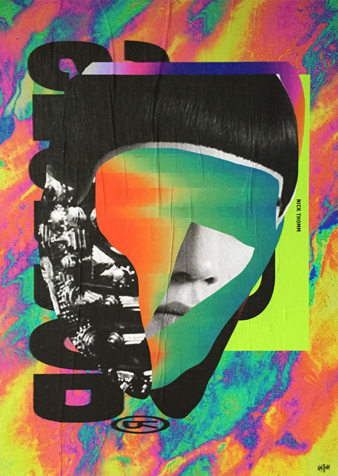 Street installation by Melbourne Artist nickthomm.com. #poster #collage #colour #multicolour