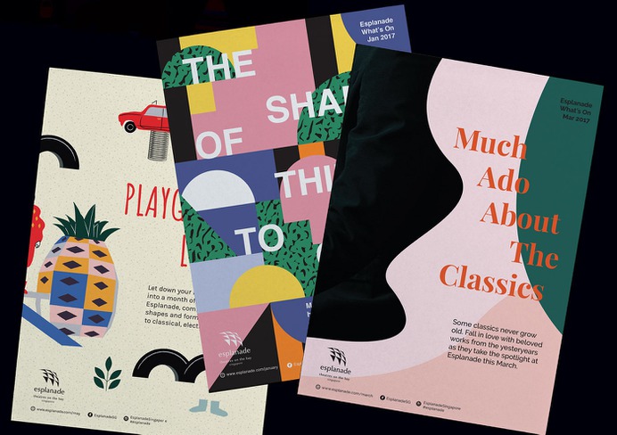 Thematic Monthly Brochures For Esplanade What's On on Behance