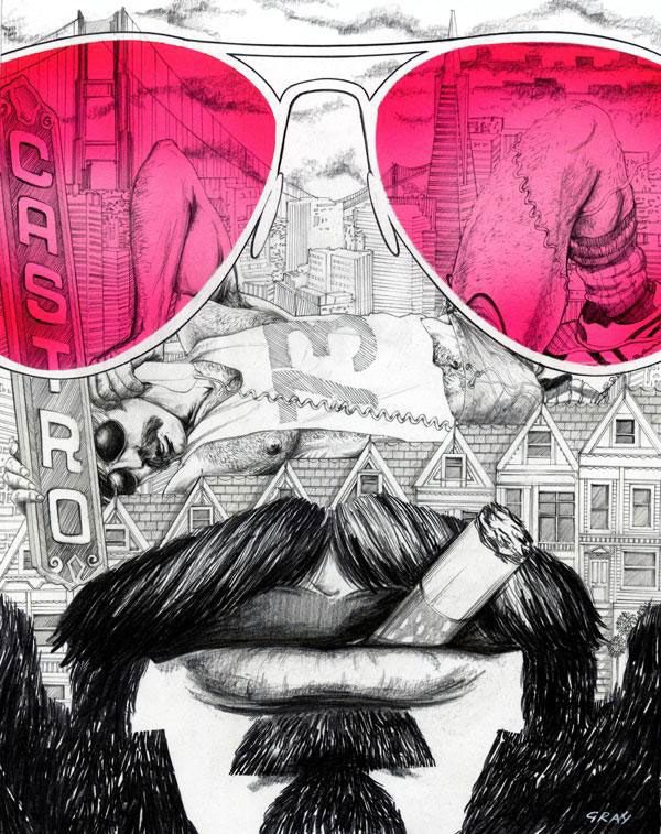 Ilustración de moda con un punto canalla. Richard Gray
