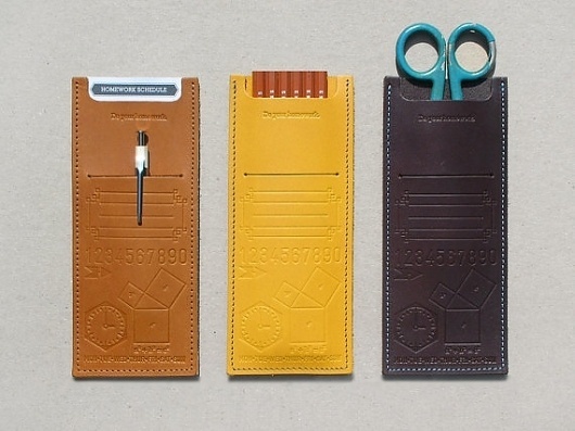 Homework Pencil/Schedule Pocket by presentandcorrect on Etsy #pouch #leather #stationary