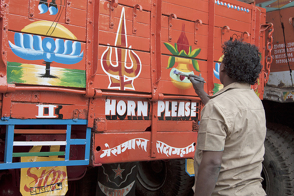 photo #truck #indian #sign #painting