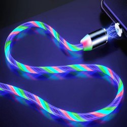 Qualis Magnetic Akan Led Işıklı Şarj Kablo 1 mt
