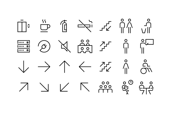 wayfinding, icons, symbols