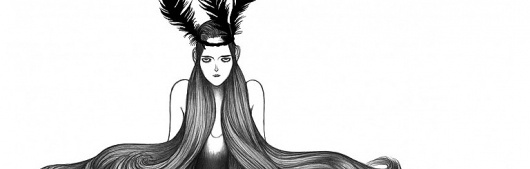 New Nordic Fashion Illustration - Dexigner #woman #feathers #illustration #fashion #sketch