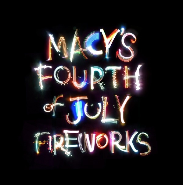 Typography inspiration example #134: Macy's 4th of July typography #lettering #pictures #words #ward #fireworks #are #colour #craig #t...