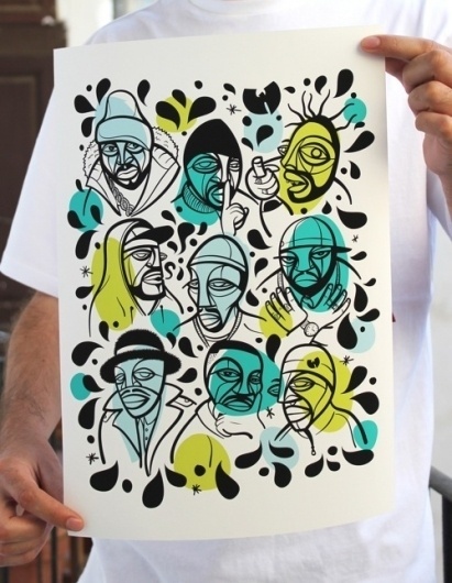 OMG Posters! » Archive » A Wu-Tang Art Print by Ruben Sanchez #ruben #print #sanchez #illustration #poster #tang #wu #giclee