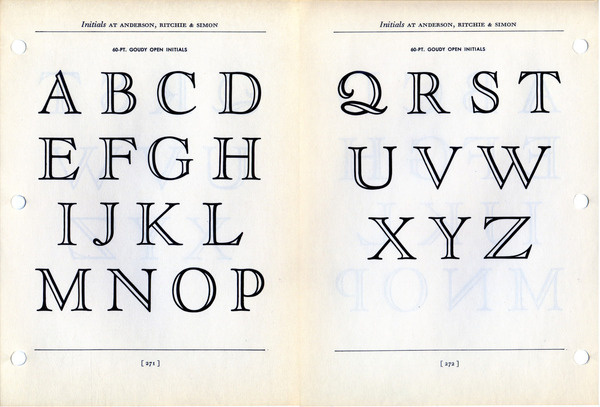 Goudy Open Initials font specimen #type #specimen #typography
