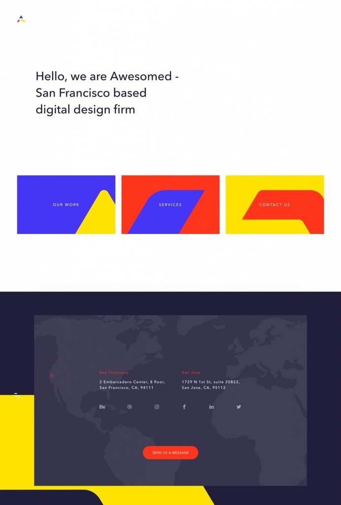 Awesomed - Mindsparkle Mag - Awesomed is a San Francisco based digital design firm whose beautiful, colorful and cool website is selected by