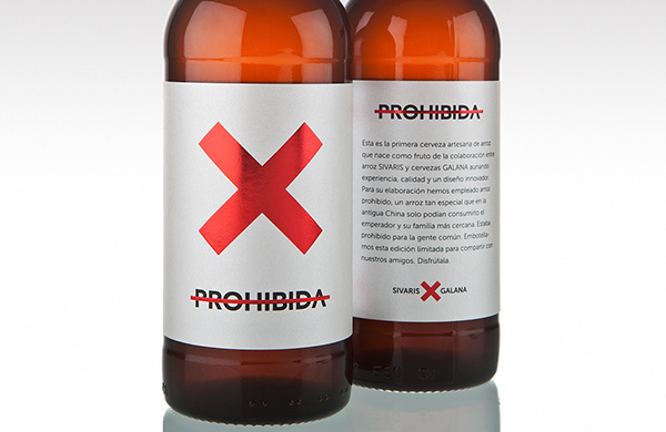 bottle, beer, x, red, bold, simple, minimal, white, brown, flashy