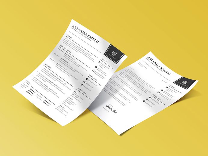 Free Minimalist Resume Template with Matching Cover Letter