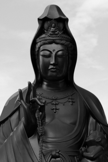 the cosmos of enlightened vision #sculpture #monument #black #buddha #jesus #maria