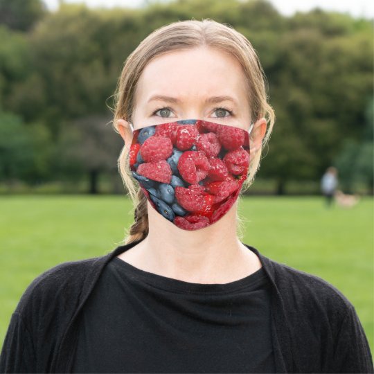Berry Bonanza - Mixes red berries and blueberries Cloth Face Mask