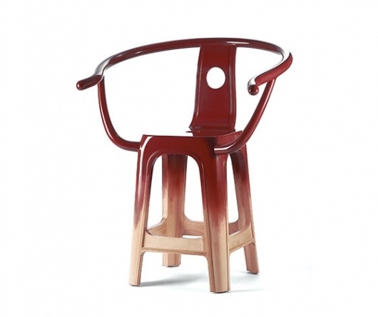 'Plastic Classic_Lacquered' chair by Pili Wu for Han Gallery (TW) @ Dailytonic #lacquered #wood #chinese #chair