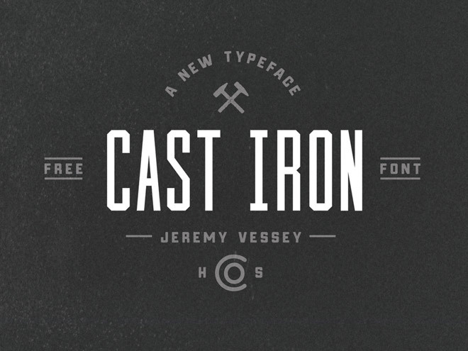 Cast Iron : Free Condensed Font