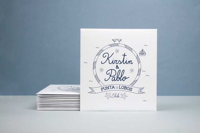 Marriage Invitation #ocean #drawings #packaging #design #graphic #desing #sea #type #layout